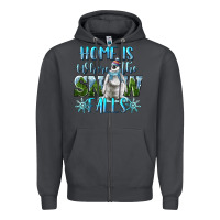 Smoke Home Is Where The Snow Falls Winter Penguin Zipper Hoodie - LillyAllenDesigns