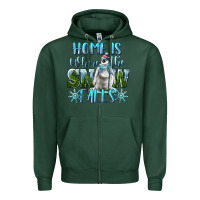 Sports Green Home Is Where The Snow Falls Winter Penguin Zipper Hoodie - LillyAllenDesigns