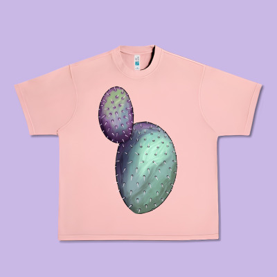 Opunthia Santa Rita Cactus Urban Heavy Tee Designed By Lillyallendesigns
