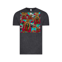 Vintage Black lady of guadalupe western seamless Vintage Tee - Jasminsmagicworld