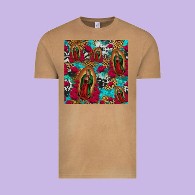 Lady Of Guadalupe Western Seamless Vintage Tee Designed By Jasminsmagicworld