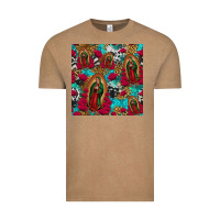 Vintage Coffee lady of guadalupe western seamless Vintage Tee - Jasminsmagicworld