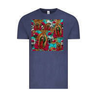 Vintage Denim lady of guadalupe western seamless Vintage Tee - Jasminsmagicworld