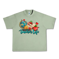 Oil Green teacher life Urban Heavy Tee - AdoDesignShop