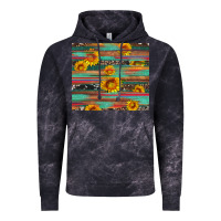 Cloud Black sunflower serape wood and cowhide Vintage Hoodie - Artiststas