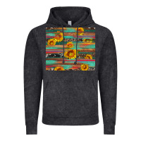 Vintage Black sunflower serape wood and cowhide Vintage Hoodie - Artiststas
