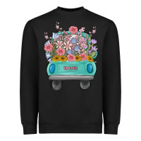 Truck With Flowers Heavyweight Sweatshirt | Teevron