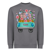 Storm truck with flowers Heavyweight Sweatshirt - MaliasSmallBusiness