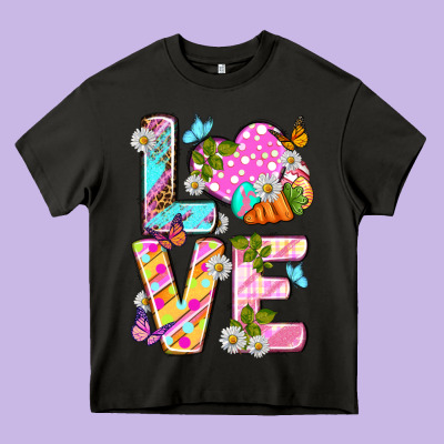 Love Easter Heavy Core Tee Designed By Neo Western