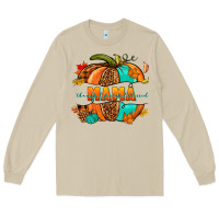 Mushroom Thankful grateful blessed mama pumpkin Long Sleeve Tee - NancyCooperArtShop