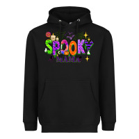 Black Halloween Spooky Mama Heavyweight Hoodie - texasbilliewilder