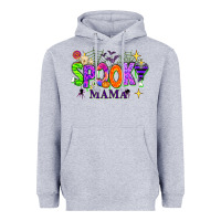 Heather Grey Halloween Spooky Mama Heavyweight Hoodie - texasbilliewilder