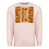 Pale Pink Fall Pumpkin Junkie Premium Sweatshirt - texasbilliewilder