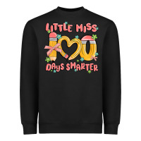 Black little miss 100 days smarter Heavyweight Sweatshirt - MaliasSmallBusiness