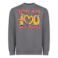 Little Miss 100 Days Smarter Heavyweight Sweatshirt | Teevron