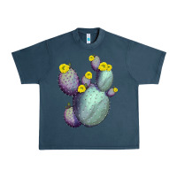 Midnight Navy Opunthia Santa Rita Cacti Urban Heavy Tee - LillyAllenDesigns