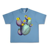 Pebble Blue Opunthia Santa Rita Cacti Urban Heavy Tee - LillyAllenDesigns