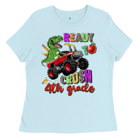 Baby Blue ready to crush 4th grade Ladies Tee - Zillion Design Studio