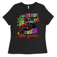 Black ready to crush 4th grade Ladies Tee - Zillion Design Studio