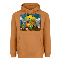 Meerkat Cemetery with Ghost Cats Heavyweight Hoodie - texasbilliewilder