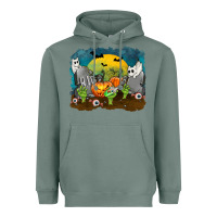 Sage Cemetery with Ghost Cats Heavyweight Hoodie - texasbilliewilder