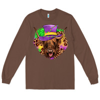 Chestnut highland cow mardi gras Long Sleeve Tee - JahusDesignShop