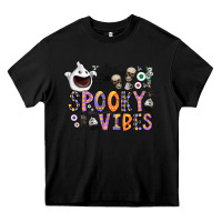 Black spooky vibes Heavy Core Tee - CowhideDigitalArt