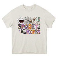 Cream spooky vibes Heavy Core Tee - CowhideDigitalArt