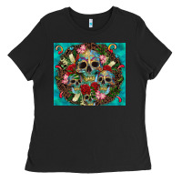 Black sugar skulls tumbler 3 Ladies Tee - CTS Tumbler Store