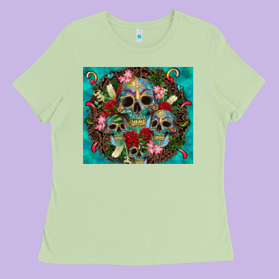 Sugar Skulls Tumbler 3 Ladies Tee Designed By Cts Tumbler Store