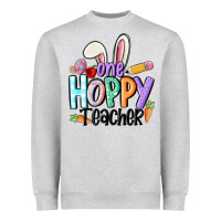 Heather Grey one hoppy teacher Heavyweight Sweatshirt - MaliasSmallBusiness