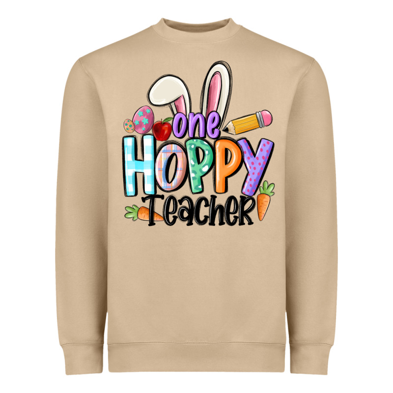 One Hoppy Teacher Heavyweight Sweatshirt by MaliasSmallBusiness | Teevron