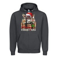 Smoke Merry Christmas Alpine Goat Zipper Hoodie - LillyAllenDesigns