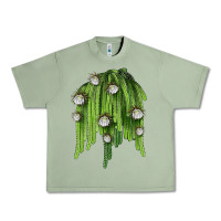 Oil Green Selenicereus Cactus Urban Heavy Tee - LillyAllenDesigns