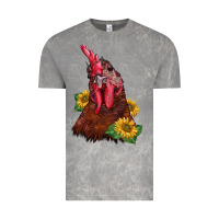 Cloud Rock rooster sunflower Vintage Tee - BarkalooDesign
