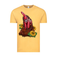 Vintage Mustard rooster sunflower Vintage Tee - BarkalooDesign
