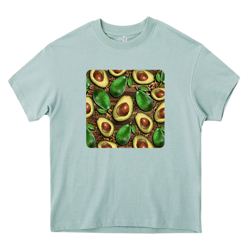 Avocados With Wood And Leopard Background Mug  Coaster Heavy Core Tee by BarkalooDesign | Teevron