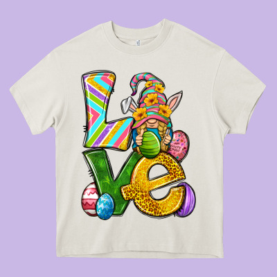 Love Gnome Easter Heavy Core Tee Designed By Neo Western