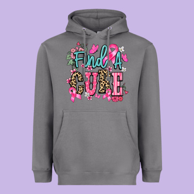 Find A Cure Heavyweight Hoodie Designed By Nancycooperartshop