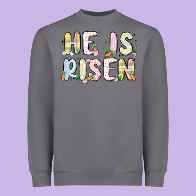 He Is Risen Heavyweight Sweatshirt Designed By Maliassmallbusiness