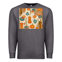 Charcoal Heather Fall Pumpkins Premium Sweatshirt - texasbilliewilder