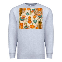 Heather Grey Fall Pumpkins Premium Sweatshirt - texasbilliewilder
