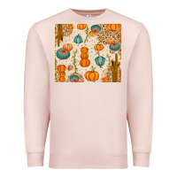 Pale Pink Fall Pumpkins Premium Sweatshirt - texasbilliewilder