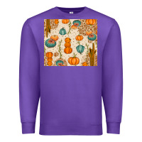 Purple Fall Pumpkins Premium Sweatshirt - texasbilliewilder