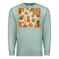 Seafoam Fall Pumpkins Premium Sweatshirt - texasbilliewilder