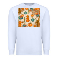 White Fall Pumpkins Premium Sweatshirt - texasbilliewilder