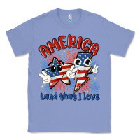 Colony Blue america land that i love Classic Tee - MaliasSmallBusiness
