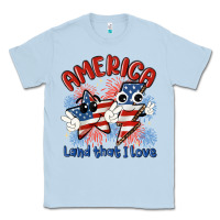 Dusty Blue america land that i love Classic Tee - MaliasSmallBusiness