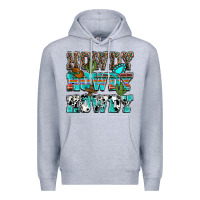 Heather Grey Western Howdy Howdy Howdy Premium Hoodie - HowdyJamesFarm