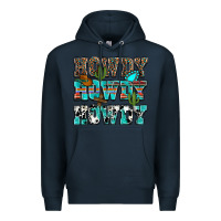Navy Western Howdy Howdy Howdy Premium Hoodie - HowdyJamesFarm